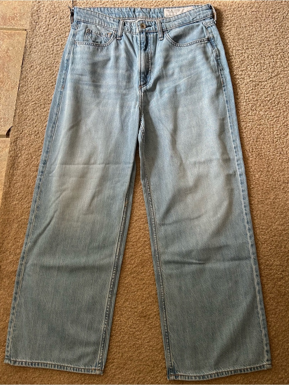 Rag & Bone Lori Mid-Rise Crop Jeans, Light Wash, Size 28 NWT - Picture 3 of 6